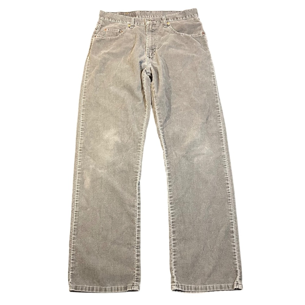 Vintage Levis Mens Gray Corduroy Straight Leg Pants 34x32 (32x31) Vintage Canada